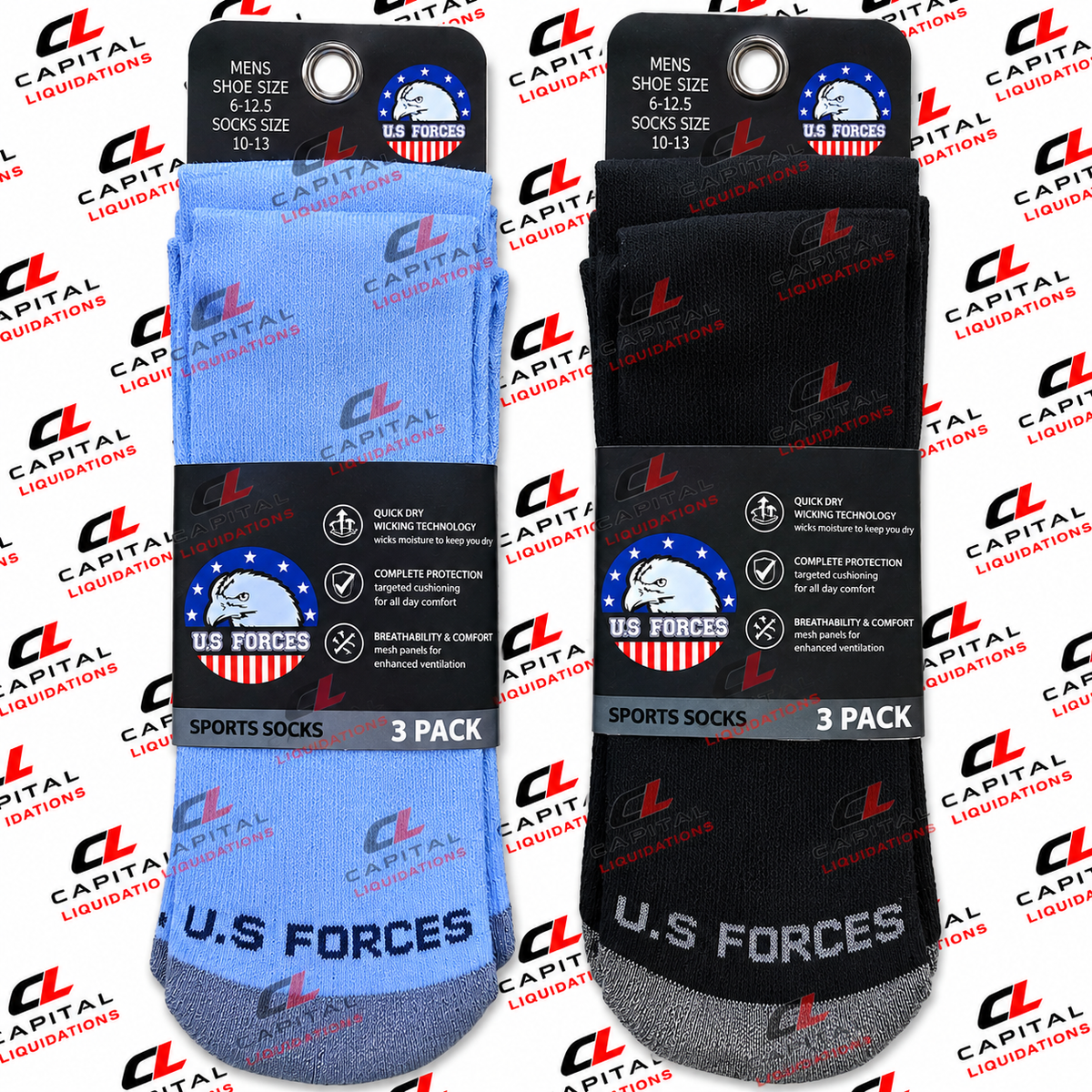 U.S Forces Men's 3 Pack Crew Socks