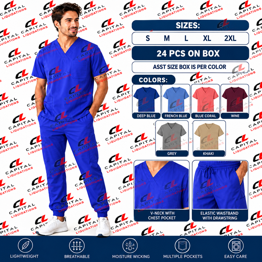 Men's 2 PC. Scrubs V-Neck