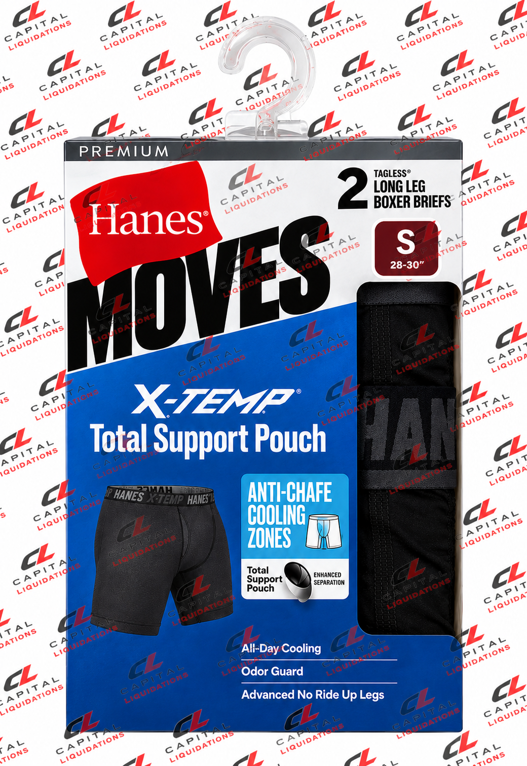 Hanes Men's 2 Pack Long Leg Boxer Brief 1st Quality