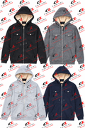 Men's Zip Up Jacket with Hoodie Inside Sherpa Lined insulation