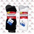 MediPeds Men's 4-Pack Compression Crew Socks