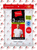 Hanes Men's 3 Pack White Crew T-shirt IR