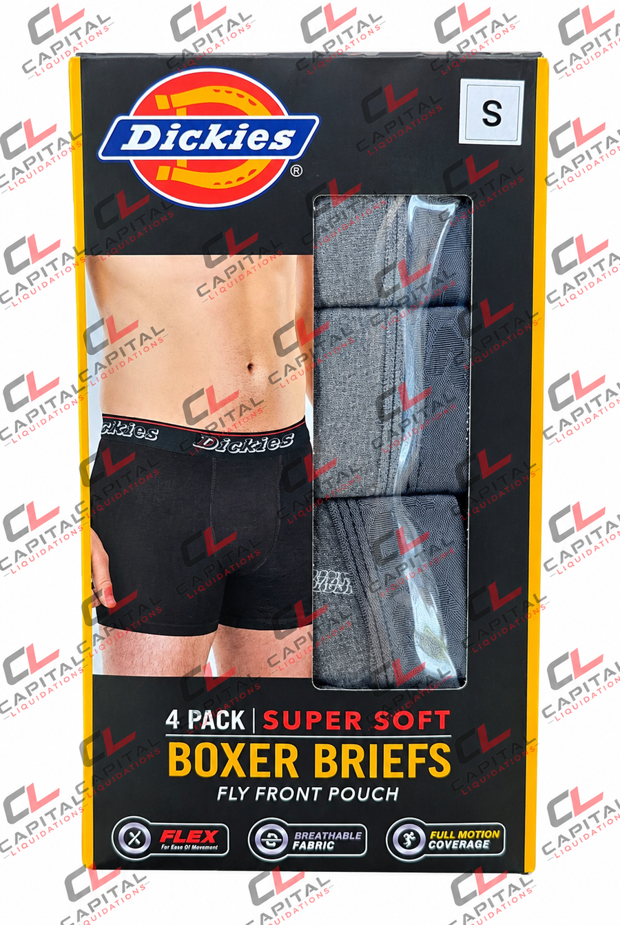 Dickies Men's 4 Pack Boxer Brief