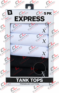 Express Men's 5 Pack Color A-Shirts