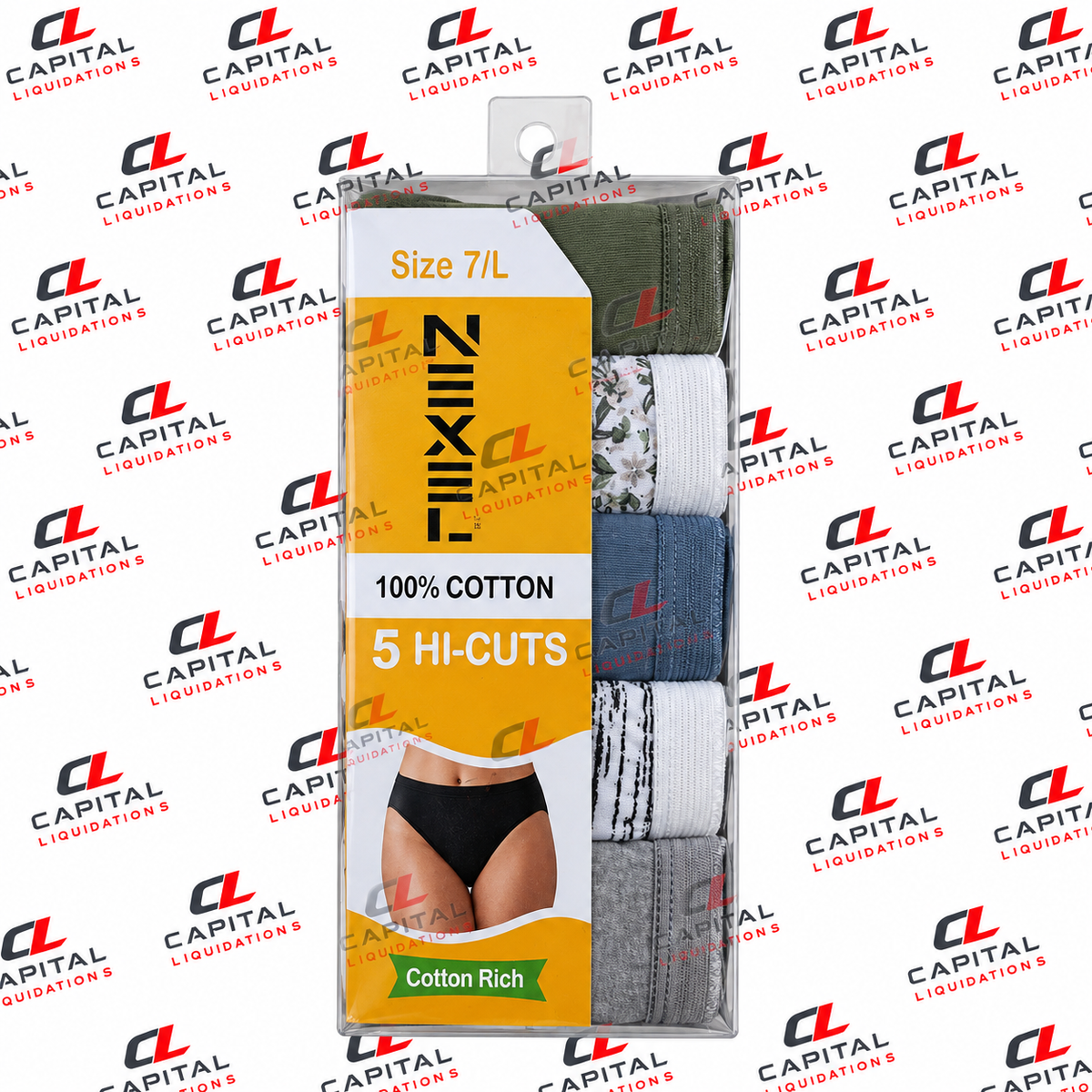 Nexel Women's 5-Pack Hi-Cuts Underwear